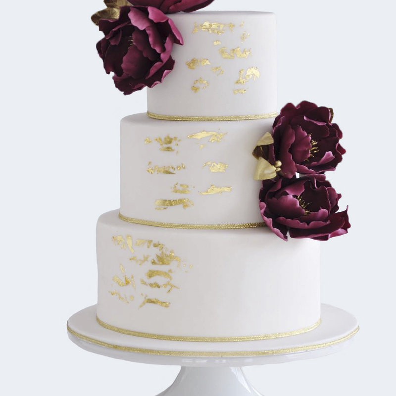 Свадебный торт с цветам 2049